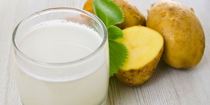 Potato juice to remove papilloma